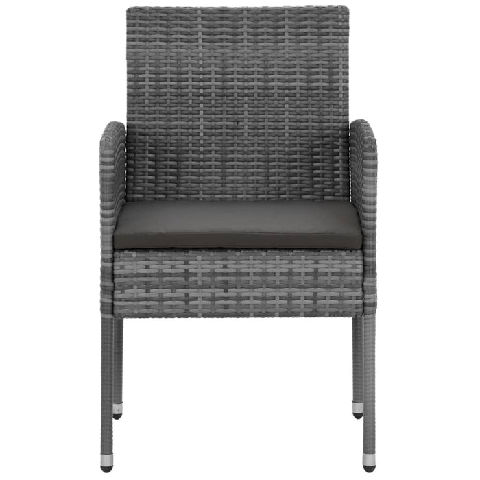 Set de mobilier de exterior, 5 piese, gri, poliratan WALTI