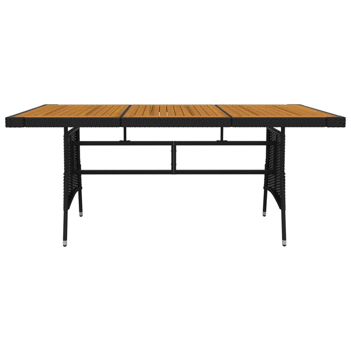 Set mobilier de exterior, 7 piese, negru, poliratan WALTI