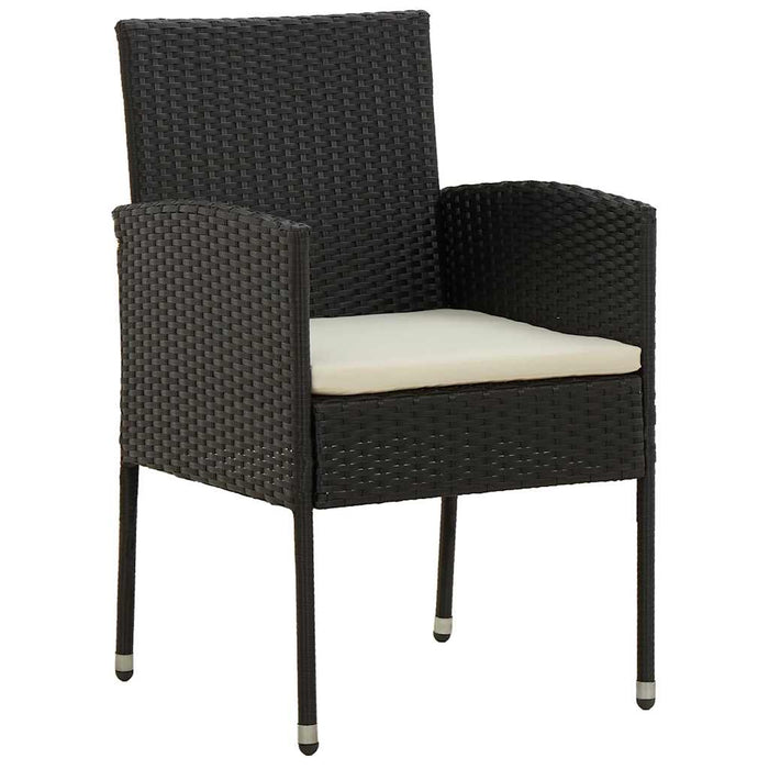 Set mobilier de exterior, 9 piese, negru, poliratan - WALTI WALTI