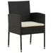Set mobilier de exterior, 9 piese, negru, poliratan - WALTI WALTI