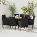 Set mobilier de exterior, 9 piese, negru, poliratan - WALTI WALTI
