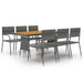 Set de mobilier de exterior, 7 piese, gri, poliratan - WALTI WALTI