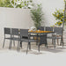 Set de mobilier de exterior, 7 piese, gri, poliratan - WALTI WALTI