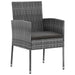 Set de mobilier de exterior, 7 piese, gri, poliratan - WALTI WALTI