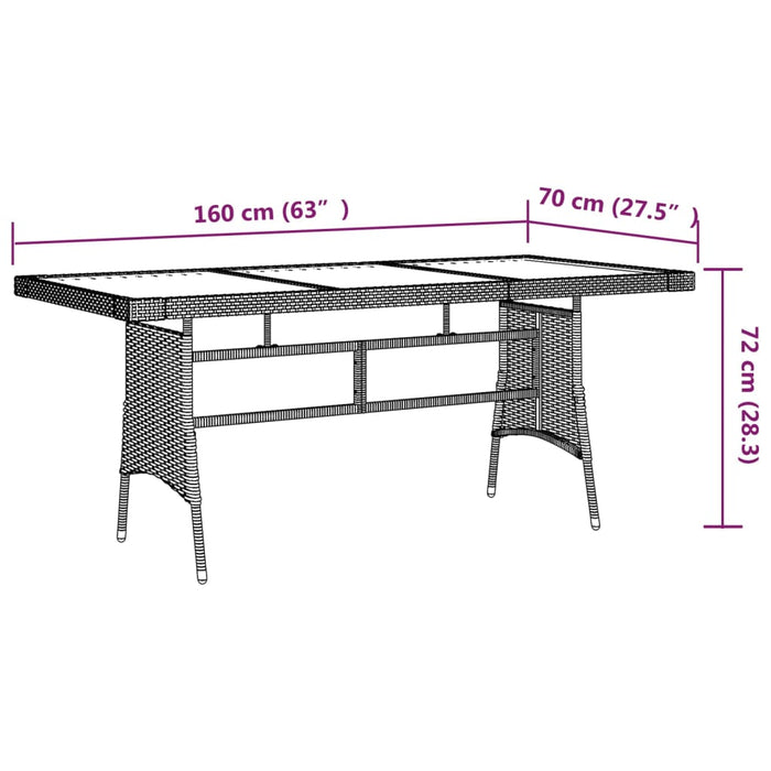 Set de mobilier de exterior, 7 piese, gri, poliratan - WALTI WALTI