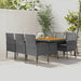 Set de mobilier de exterior, 7 piese, gri, poliratan - WALTI WALTI