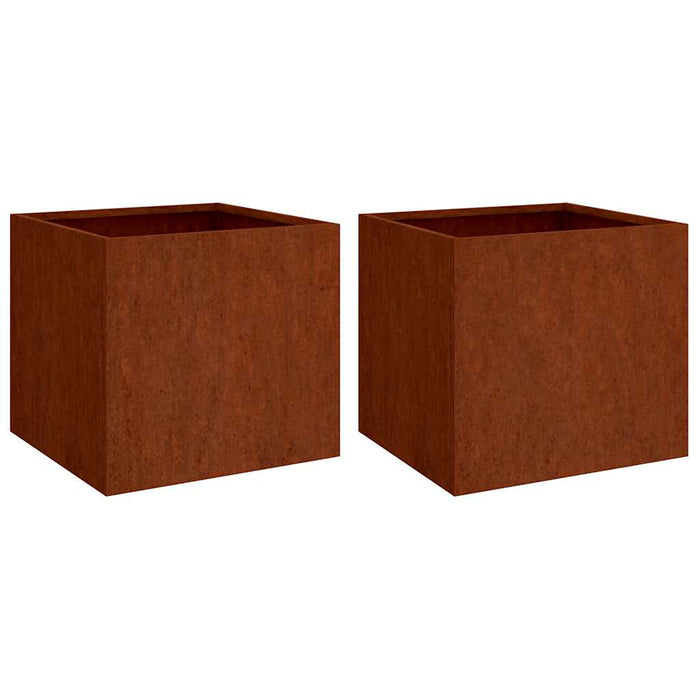 Jardiniere, 2 buc., 32x30x29 cm, oțel corten - WALTI WALTI
