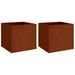 Jardiniere, 2 buc., 32x30x29 cm, oțel corten - WALTI WALTI