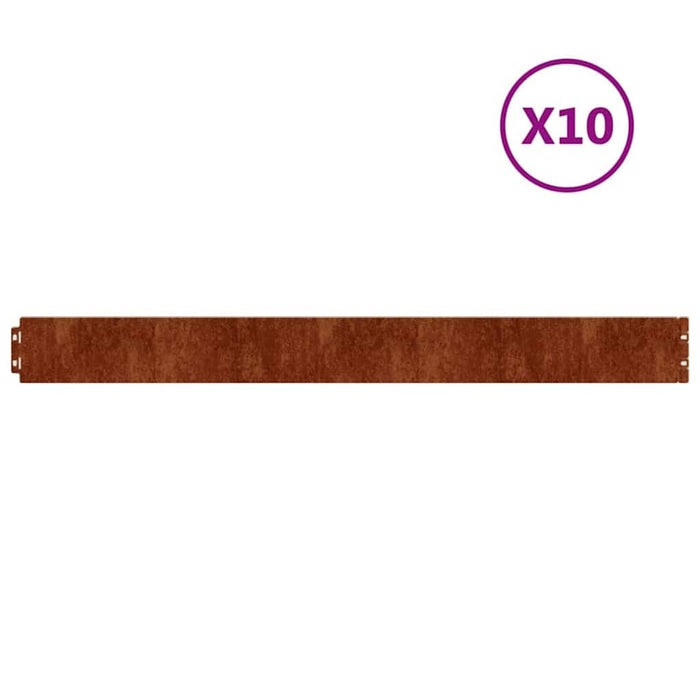Borduri de gazon 10 buc. 10x103 cm oțel Corten flexibil - WALTI WALTI