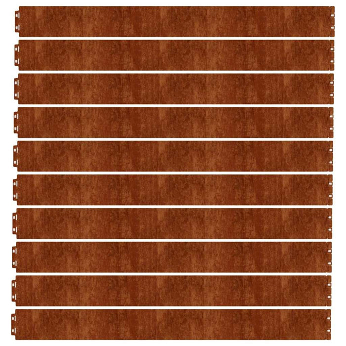 Borduri de gazon 10 buc. 10x103 cm oțel Corten flexibil - WALTI WALTI