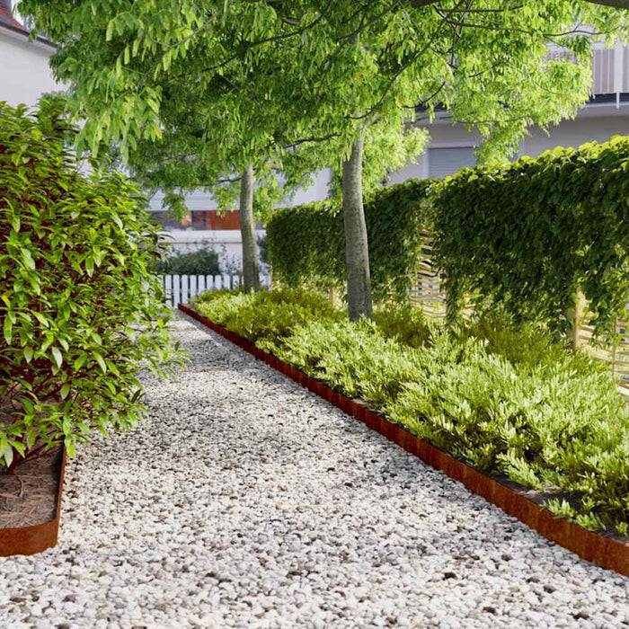 Borduri de gazon 10 buc. 10x103 cm oțel Corten flexibil - WALTI WALTI