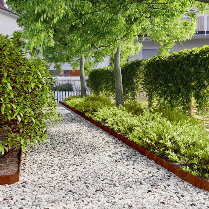 Borduri de gazon 50 buc. 10x103 cm oțel Corten flexibil - WALTI WALTI