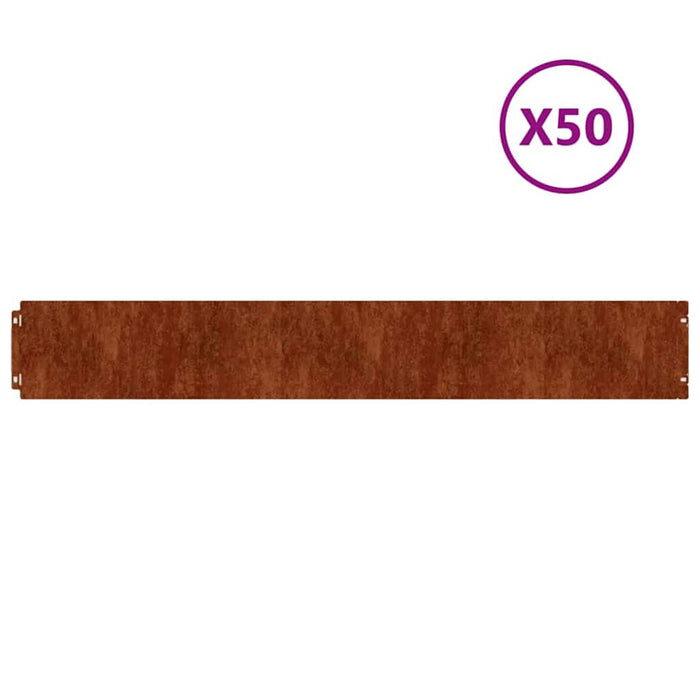 Borduri de gazon 10 buc. 15x103 cm oțel Corten flexibil - WALTI WALTI
