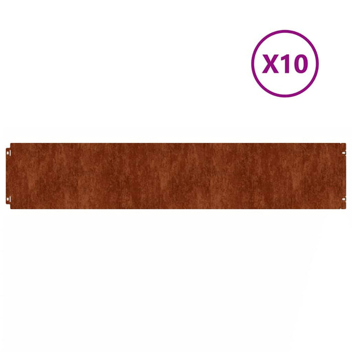 Borduri de gazon 10 buc. 20x103 cm oțel Corten flexibil - WALTI WALTI