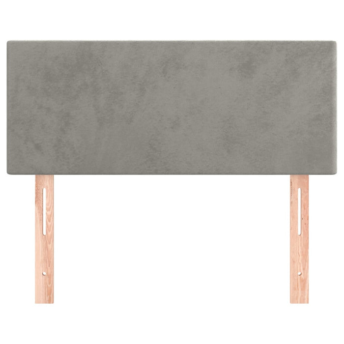 Tăblie de pat, gri deschis, 90x5x78/88 cm, catifea - WALTI WALTI
