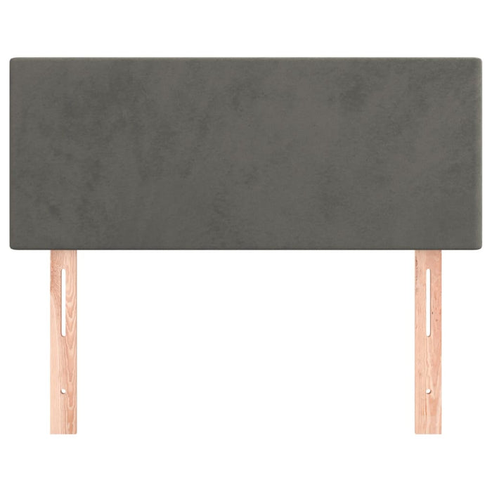 Tăblie de pat, gri închis, 90x5x78/88 cm, catifea - WALTI WALTI