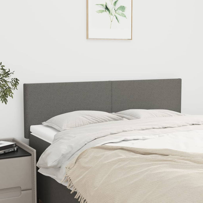 Tăblii de pat, gri închis, 144x5x78/88 cm, textil WALTI