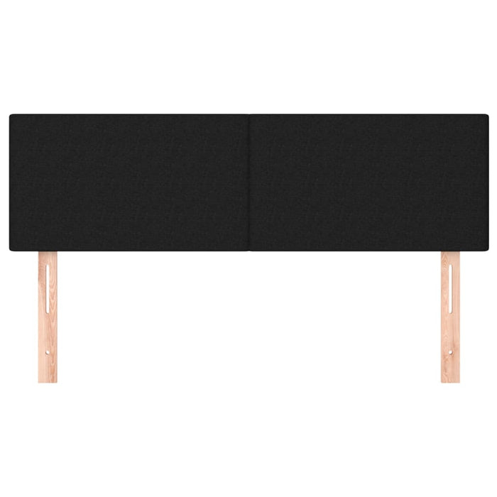 Tăblii de pat, negru, 144x5x78/88 cm, textil WALTI