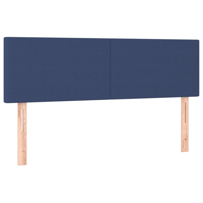 Tăblii de pat, albastru, 144x5x78/88 cm, textil WALTI