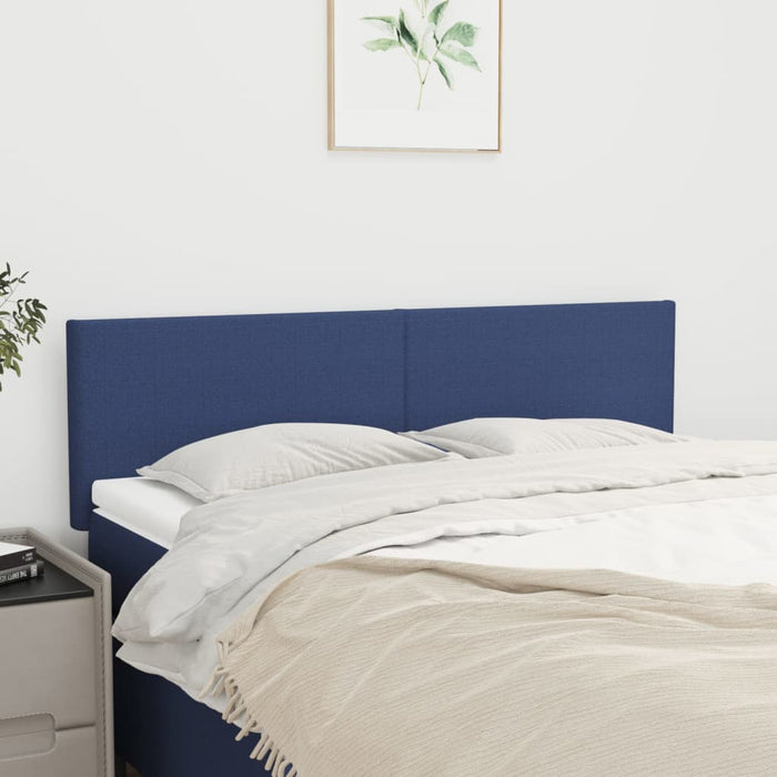 Tăblii de pat, albastru, 144x5x78/88 cm, textil WALTI