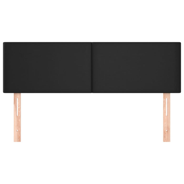 Tăblii de pat, negru, 144x5x78/88 cm, piele ecologică WALTI