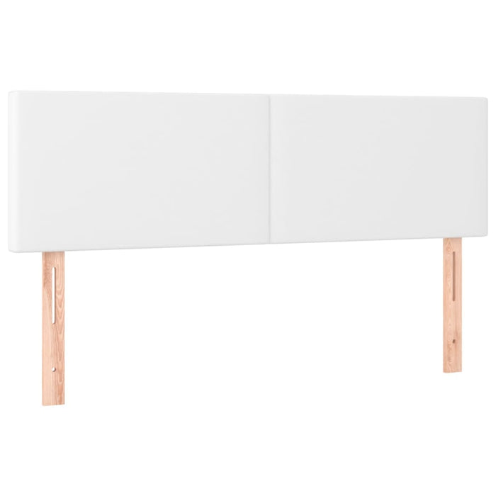 Tăblii de pat, alb, 144x5x78/88 cm, piele ecologică WALTI