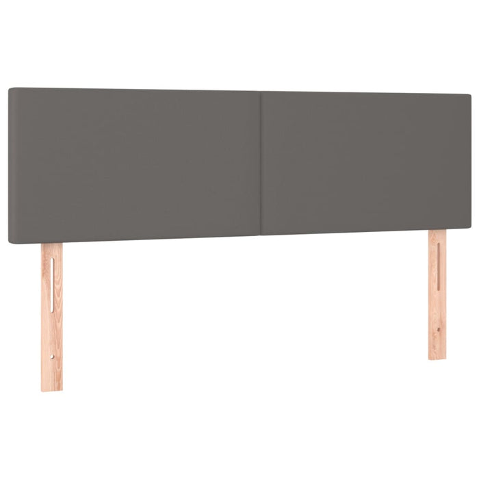 Tăblii de pat, gri, 144x5x78/88 cm, piele ecologică WALTI
