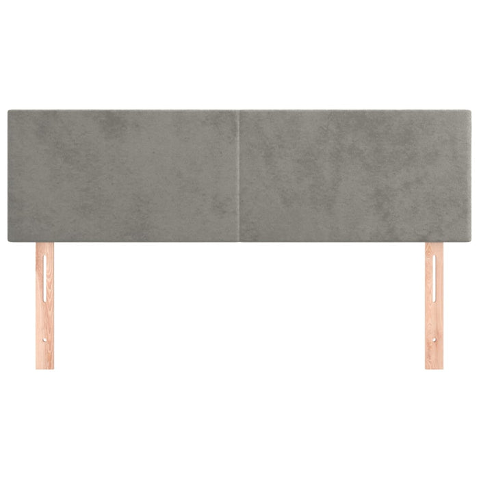 Tăblii de pat, gri deschis, 144x5x78/88 cm, catifea WALTI