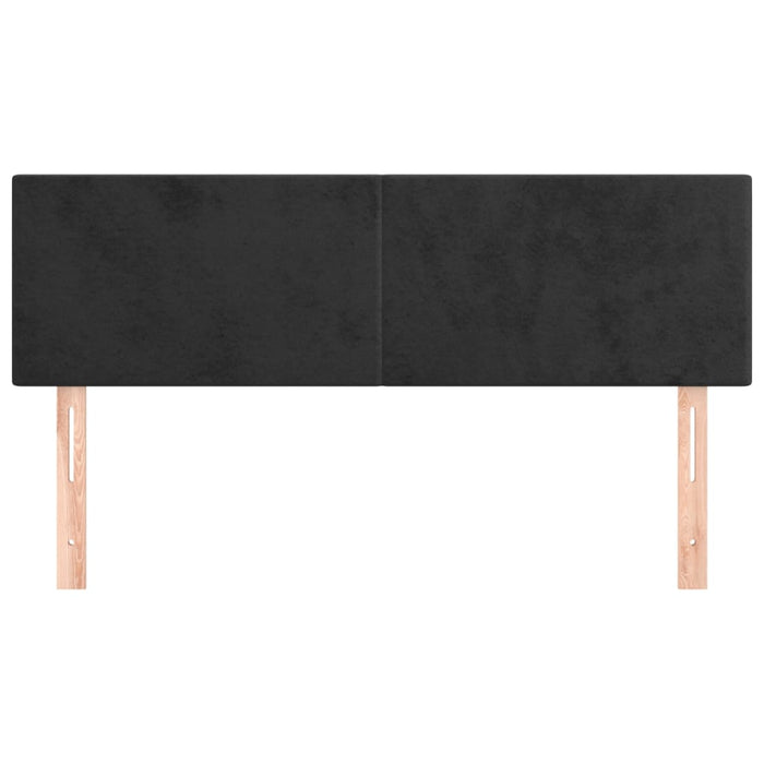 Tăblii de pat, negru, 144x5x78/88 cm, catifea WALTI