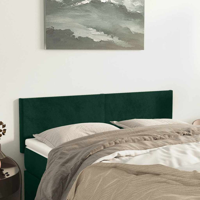 Tăblii de pat, verde închis, 144x5x78/88 cm, catifea - WALTI WALTI