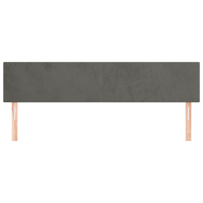 Tăblii de pat, gri închis, 160x5x78/88 cm, catifea WALTI