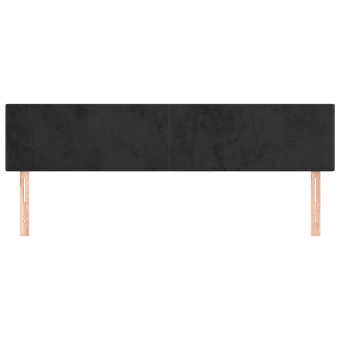 Tăblii de pat, negru, 160x5x78/88 cm, catifea WALTI