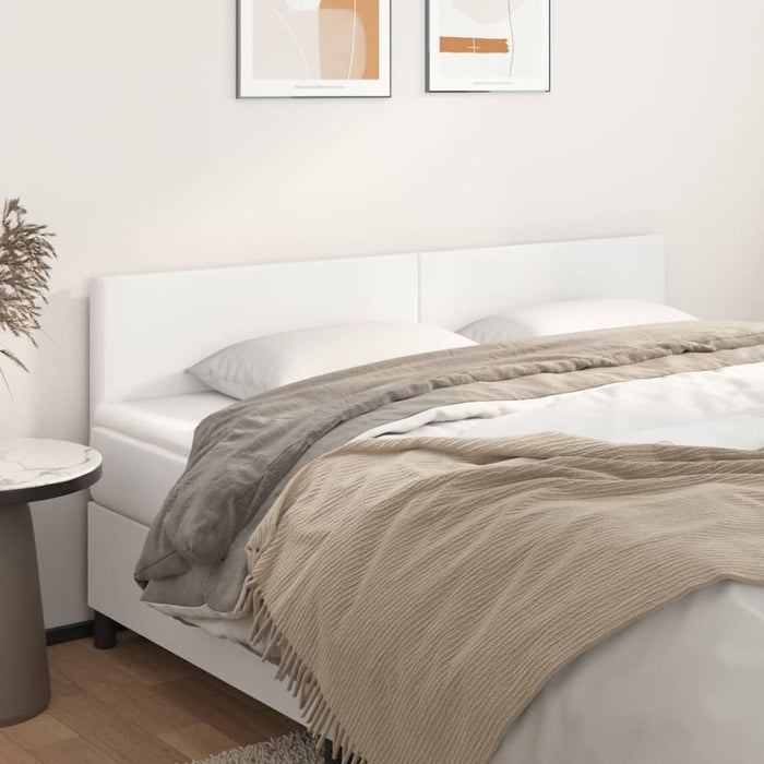 Tăblii de pat, alb, 180x5x78/88 cm, piele ecologică WALTI
