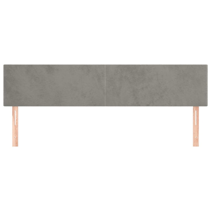 Tăblii de pat, gri deschis, 200x5x78/88 cm, catifea - WALTI WALTI