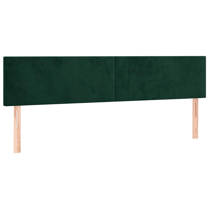 Tăblii de pat, verde închis, 200x5x78/88 cm, catifea WALTI