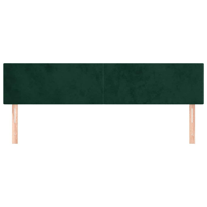 Tăblii de pat, verde închis, 200x5x78/88 cm, catifea WALTI