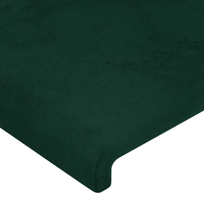 Tăblii de pat, verde închis, 200x5x78/88 cm, catifea WALTI