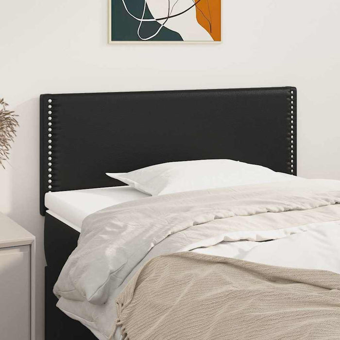 Tăblie de pat, negru, 80x5x78/88 cm, piele ecologică - WALTI WALTI