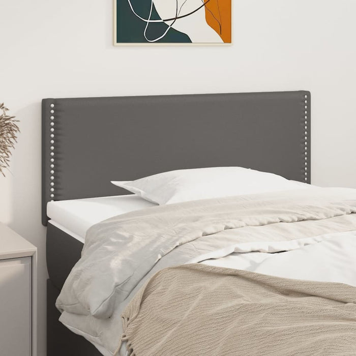 Tăblie de pat, gri, 100x5x78/88 cm, piele ecologică - WALTI WALTI