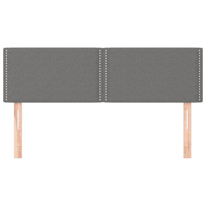 Tăblii de pat, gri închis, 144x5x78/88 cm, textil WALTI