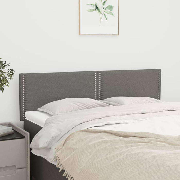 Tăblii de pat, gri închis, 144x5x78/88 cm, textil WALTI