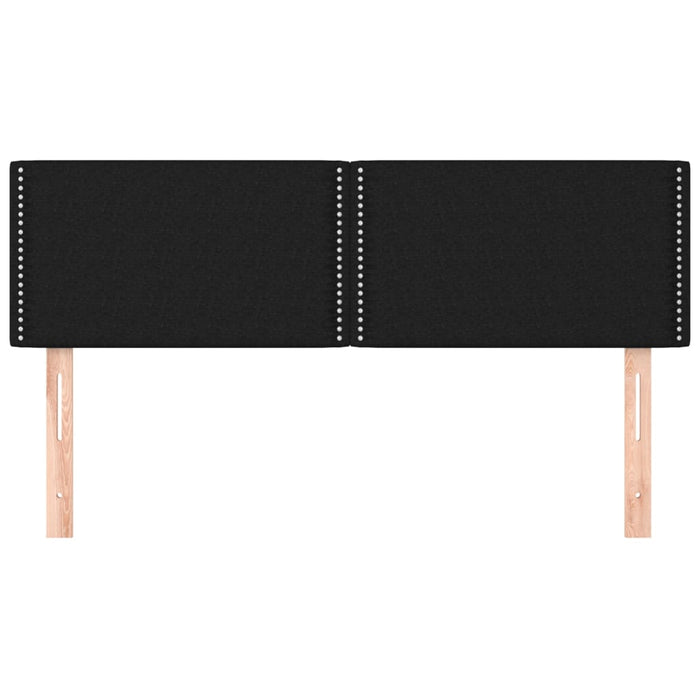 Tăblii de pat, negru, 144x5x78/88 cm, textil WALTI