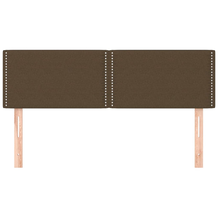Tăblii de pat, maro închis, 144x5x78/88 cm, textil WALTI