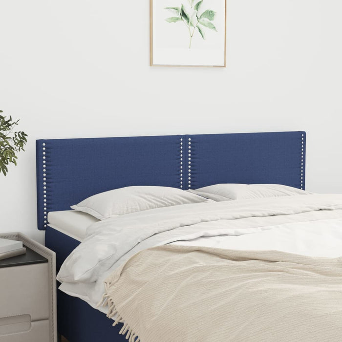 Tăblii de pat, albastru, 144x5x78/88 cm, textil WALTI
