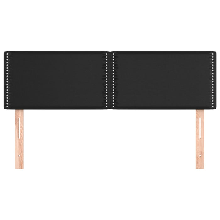 Tăblii de pat, negru, 144x5x78/88 cm, piele ecologică WALTI