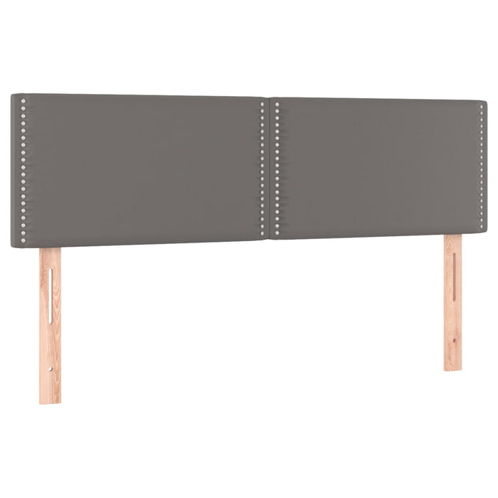 Tăblii de pat, gri, 144x5x78/88 cm, piele ecologică WALTI