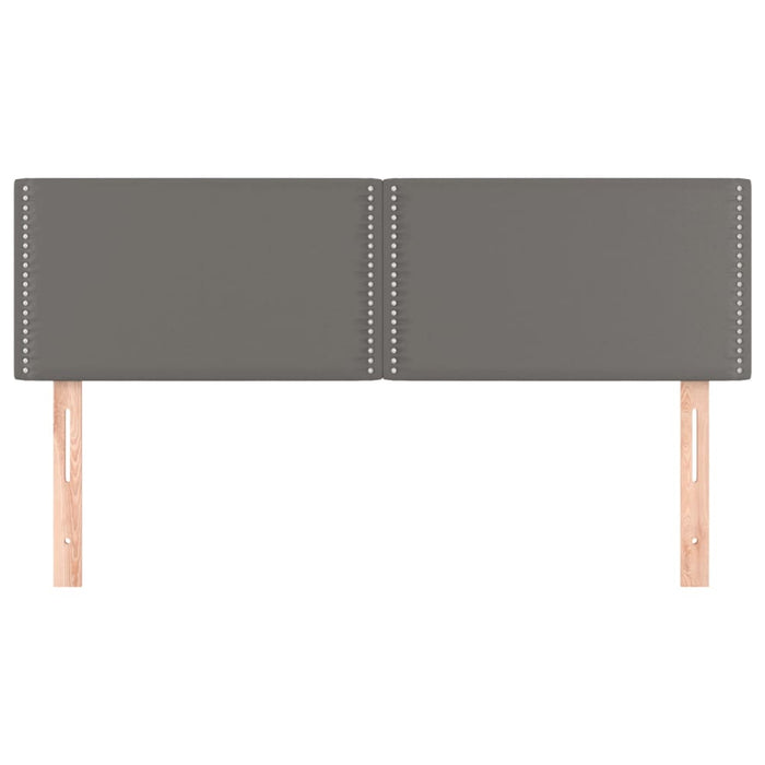Tăblii de pat, gri, 144x5x78/88 cm, piele ecologică WALTI