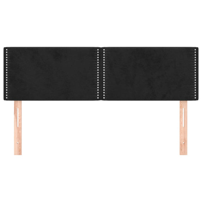 Tăblii de pat, negru, 144x5x78/88 cm, catifea WALTI