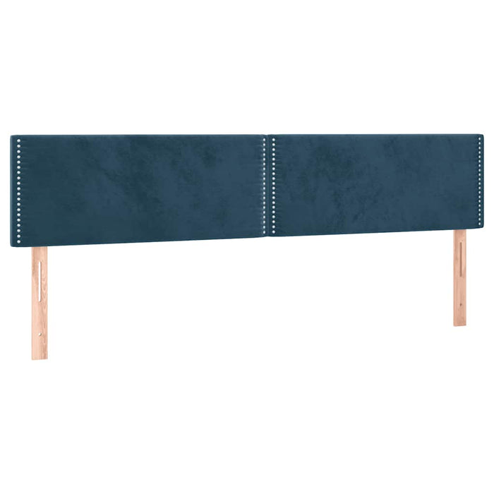 Tăblii de pat, albastru închis, 160x5x78/88 cm, catifea WALTI