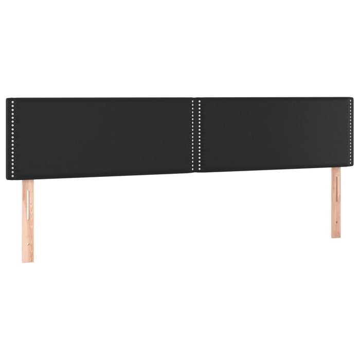 Tăblii de pat, negru, 180x5x78/88 cm, piele ecologică WALTI